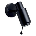 Biny Spot Wall Sconce with Directional Stick - Matte Black / Black