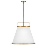 Lexi Pendant - Lacquered Brass / Off White