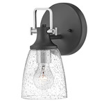 Easton Wall Sconce - Black / Chrome / Clear Seedy