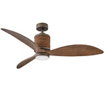 Marin Smart Ceiling Fan with Light - Metallic Matte Bronze / Walnut