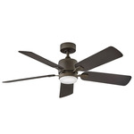 Afton Ceiling Fan with Light - Matte Bronze / Metallic Matte Bronze / Walnut