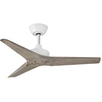 Chisel Smart Ceiling Fan - Matte White / Weathered Wood