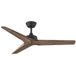 Chisel Smart Ceiling Fan - Matte Black / Walnut