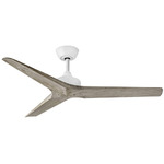 Chisel Smart Ceiling Fan - Matte White / Weathered Wood