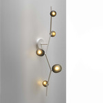 Ivy Wall Light - White / Transparent Smoke Grey