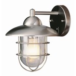 Coastal Coach Wall Lantern - Stainless Steel / Clear