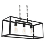 Resolute Linear Box Pendant - Black