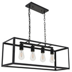 Resolute Linear Box Pendant - Black