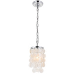 Selene Mini Pendant - Chrome / White