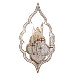 Bijoux Wall Sconce - Silver Leaf / Crystal