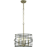 Boca Chandelier - Brushed Nickel / Matte Black