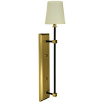 5676 Wall Sconce - Brushed Brass / Off White