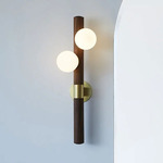 Willow Wall Sconce - Walnut / Brushed Brass