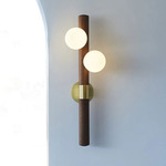 Willow Wall Sconce - Walnut / Brushed Brass