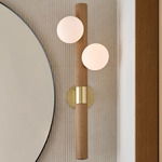 Willow Wall Sconce - Natural Oak / Brushed Brass