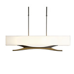 Moreau Linear Pendant - Dark Smoke / Natural Anna