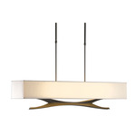 Moreau Linear Pendant - Dark Smoke / Flax