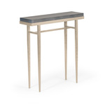 Wick Console Table - Soft Gold / Grey Maple