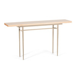Wick XL Console Table - Soft Gold / Natural Maple