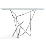 Brindille Console Table - Sterling / Clear