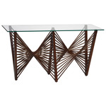 Geo Console Table - Dark Brown