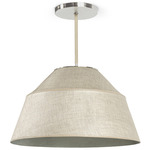 Capistrano Pendant - Brushed Nickel / Natural