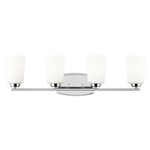 Franport Bathroom Vanity Light - Chrome / Etched White