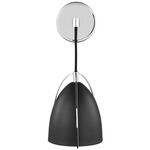 Norman Wall Sconce - Chrome / Midnight Black