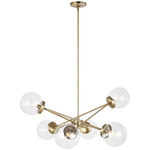 Tierney Chandelier - Satin Brass / Clear