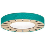 Arthur Ceiling Light Fixture - Birch / Silk Turquoise