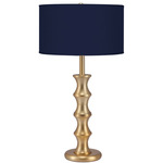 Clive Table Lamp - Brass / Linen Navy