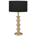 Clive Table Lamp - Brass / Silk Ebony