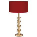 Clive Table Lamp - Brass / Taffeta Wine