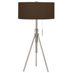 Abigail Adjustable Table Lamp - Nickel / Silk Chocolate