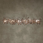 Argent Linear Chandelier - White / Rose Gold