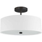 Everly Flush / Semi-Flush Ceiling Light - Black / White