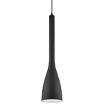 Tapered Long Stem Pendant - Matte Black