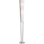 Emotions Floor Lamp - Satin Chrome / White