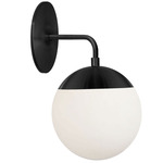 Dayana Wall Sconce - Matte Black / Opal White