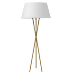Gabriela Floor Lamp - Aged Brass / White