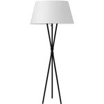 Gabriela Floor Lamp - Matte Black / White