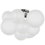Miles Semi Flush Ceiling Light - Polished Chrome / Frosted