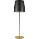 Main Drum Floor Lamp - Aged Brass / Black / Gold