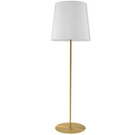 Main Drum Floor Lamp - Aged Brass / White