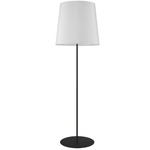 Main Drum Floor Lamp - Matte Black / White