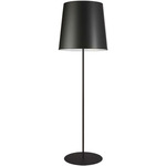 Main Drum Floor Lamp - Matte Black / Black / White