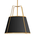 Trapezoid Tapered Pendant - Gold / Black