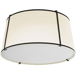 Trapezoid Tapered Ceiling Light - Black / Cream