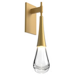 Raindrop Wall Sconce - Gilded Brass / Clear