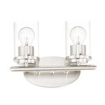 Corona Bathroom Vanity Light - Clear / Satin Nickel